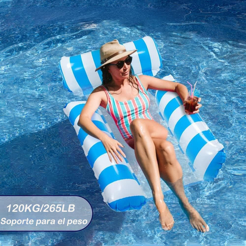 Hamaca De Agua Inflable 4 En 1, Pack De 2, Inflable Para