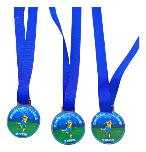 30 Medalhas Personalizadas Futebol Aniversario Infantil