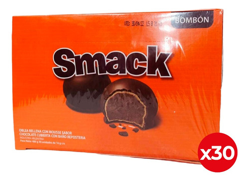 ! Caja X30 Bombones Smack Mousse De Chocolate Bañados