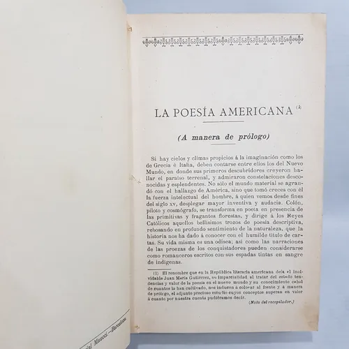 Antiguo Libro El Parnaso Argentino Poesía 1904 Mag 62741 (Usado)
