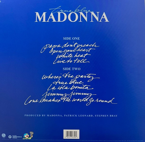 Imagen 3 de 9 de Vinilo De Coleccion Madonna True Blue Sire Records