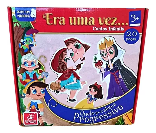 Quebra-Cabeça Progressivo - Princesas - 20 Peças - MDF