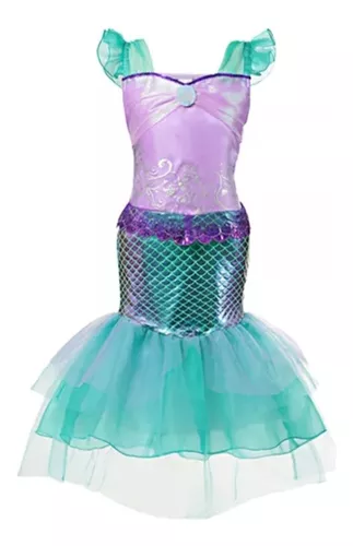 Fantasia Ariel Infantil Com Peruca