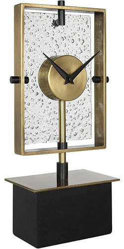 Uttermost Arta 13  High Brass And Black Table Clock