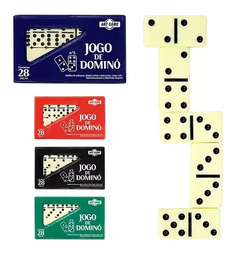 Domino Profissional De Osso: Estojo Com 28 Peças Para Jogos