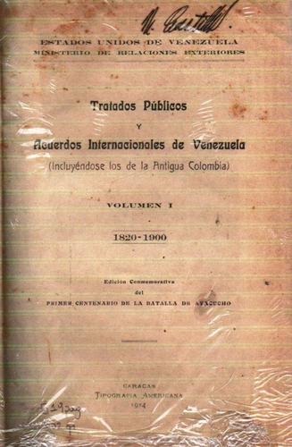 Tratados Publicos Y Acuerdos Internacionales De Venezuela