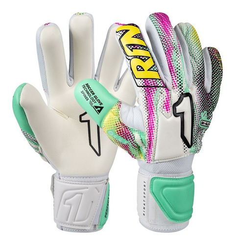 Imagen 1 de 7 de Guantes De Portero Rinat Asimetrik Stellar Spine Semi Ad Bco