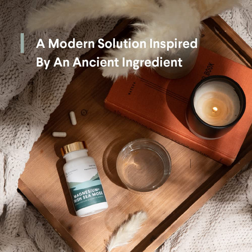 Magnesium + Irish Sea Moss, Magnesium Glycinate 350 Mg, Orga