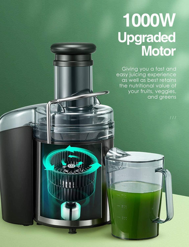 Imagen 4 de 8 de Extractor De Exprimidor Aicok, 1000 W, Exprimidor Centrifugo