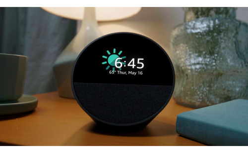 Amazon Echo Spot Versión 2024 Reloj + Sonido Vibrante Alexa