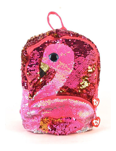 Mochila Urbana El Mundo Del Juguete Flamenco Color Rosa Diseño Lentejuelas 25l