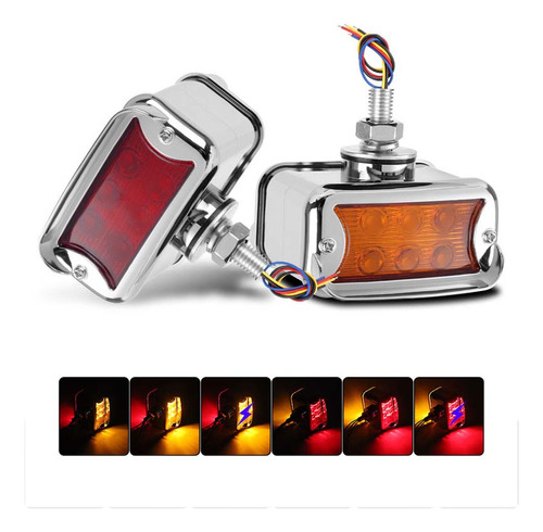 2pcs Truck Led Side Marker Light Dual Face Turn Signal Lamp