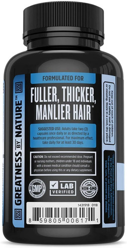 Imagen 2 de 5 de Barba Perfecta Con Iron Beard Maximiza Volumen 60 Capsulas