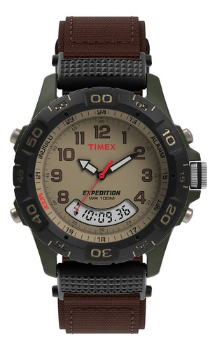 Timex T Expedition - Reloj De Pulsera De Nailon Marrón Y V