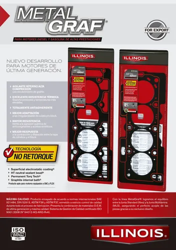 Juego Descarbo Illinois P/ Chevrolet Onix 1.4 Spe/4 (mg®) 8v