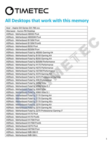 Memoria Ram 16gb Ddr4 2400mhz Pc4-19200 Timetec