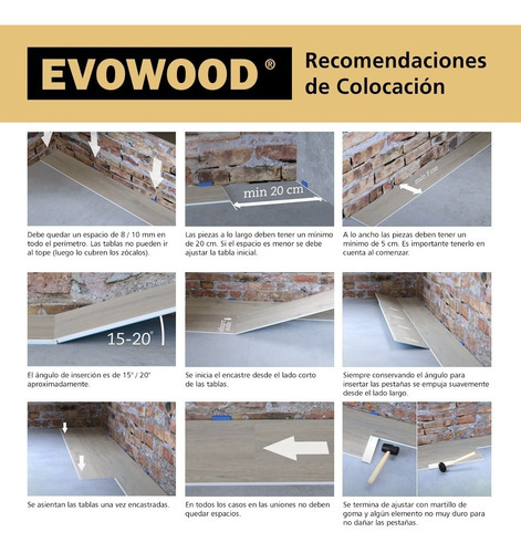 Imagen 8 de 10 de Piso Vinílico Roble Sanded Spc Resistentes Al Agua Click