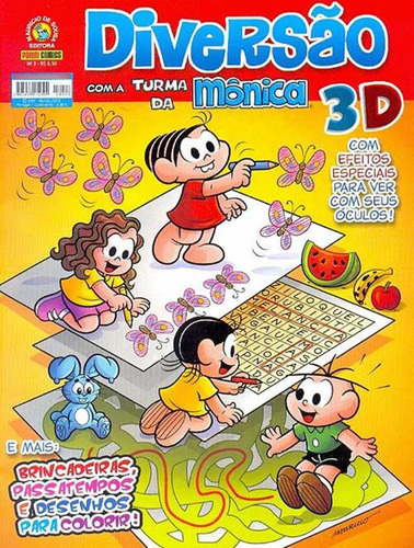 Turma Da Monica Diversão Óculos 3d, De Mauricio De Sousa. 1, Vol. 1. Editorial Panini, Capa Mole, Edição 1 Em Português, 2012