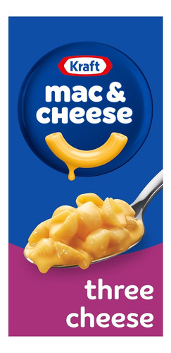 Kraft - Cena De Macarrones Con Queso, Tres Quesos 7.25 Oz