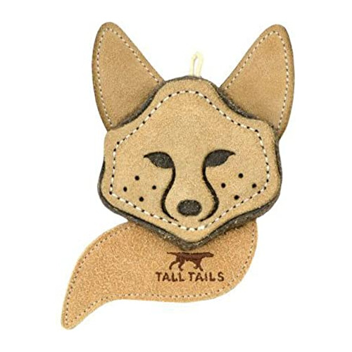 Tall Tails 88216666 Scrappy Critter Leather Fox Dog Toy - 4 
