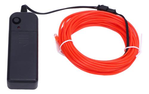 Luces El Wire, 2 Unidades, Rojas, 16,4 Pies/5 M, Se Pueden C