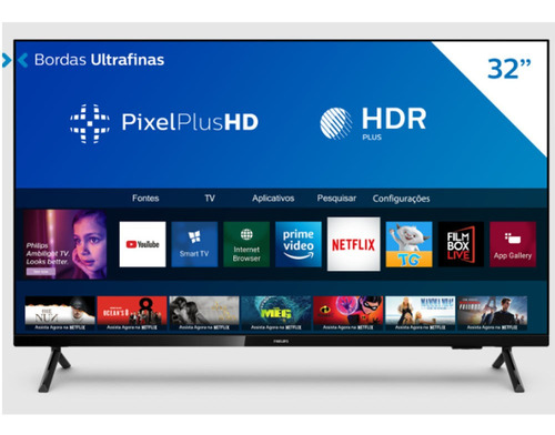 Imagem 1 de 2 de Smart Tv Philips 32 Polegadas Led Usb Wifi 32phg682578