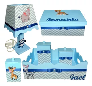 Kit Farmacinha Para Quarto Bebe Madeira Mdf + Nome - Modelos