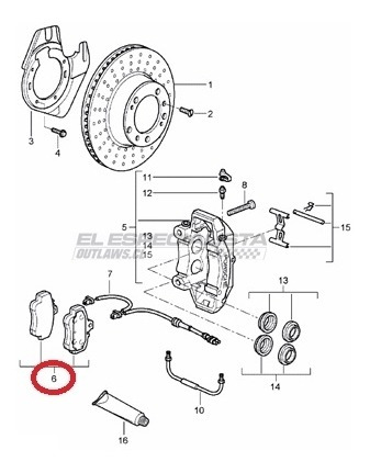 Pastilla De Freno Delantera Porsche Boxster S 2004