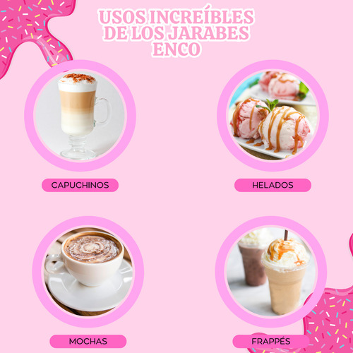 Jarabes Caveeni Enco Para Café 750ml 6pz Diferentes Sabores