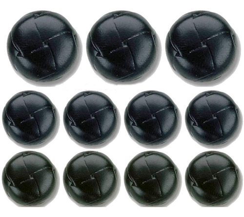 Cuero Autentico Negro 11 Pieza Sport Coat Blazer Button Set