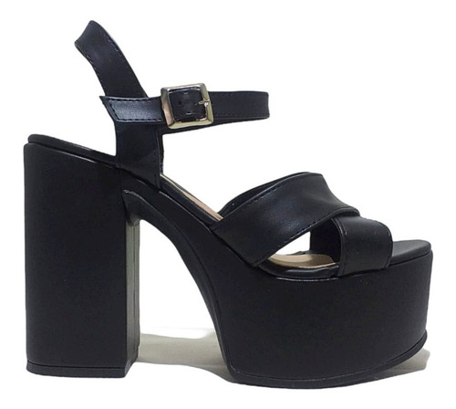 Imagen 2 de 5 de Sandalias Sami Simil Cuero Black