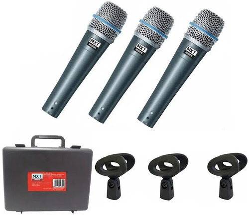 Microfone Mxt Btm-57a Profissional C/3 Novo!