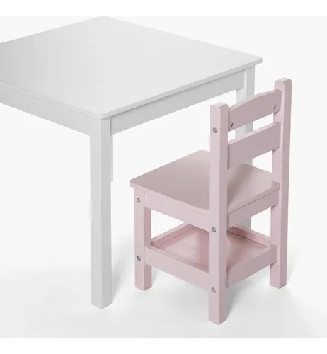 Pack Infantil 1 Mesa 2 Sillas Olivia Blanco/rosado Form
