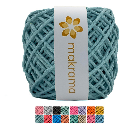 Makrama Cordón Macramé 3mm Hilaza Algodón 100m Colres Varios Color Verde Menta