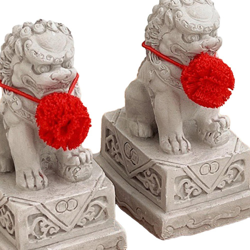Estatua De Perros Fu, Esculturas De Animales, Decoración De