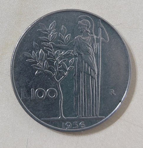 Moneda De 100 Liras Italianas (año 1956)