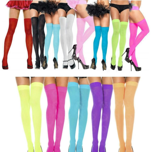 Pack X6 Medias Bucaneras Fluo Todos Los Colores Natassja 