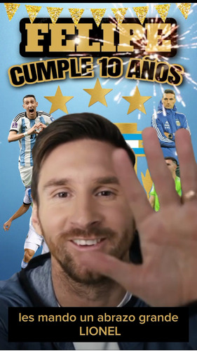 Video Invitacion Messi Nombra Al Cumpleañero Y Te Invita 