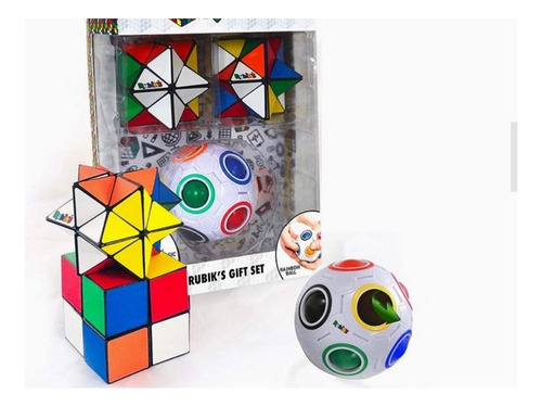 Cubo Mágico Origami Pack 3pcs Fidget Antiestrés Didáctico