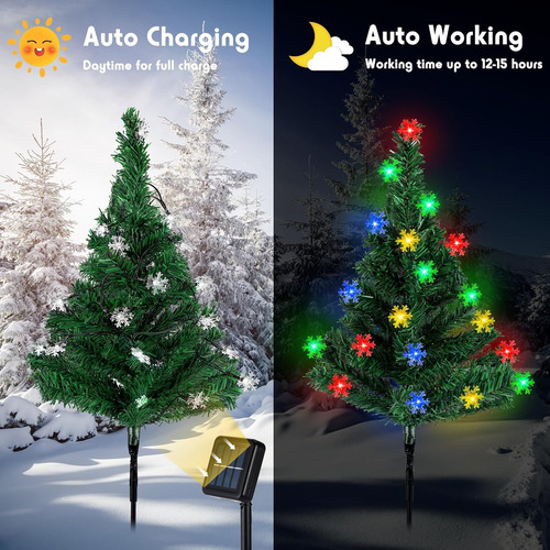Retisee Paquete De 6 Luces Solares Para Árbol De Navidad, De