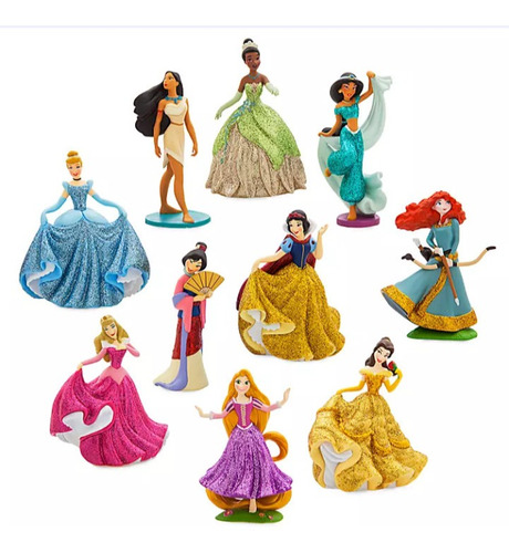 Princesas Disney Play Set Deluxe Pack 10pzas Disney Muñecas