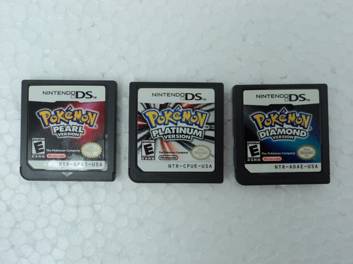 Pokemon Pearl + Platinum + Diamond - Nintendo Ds/3ds - Fitas