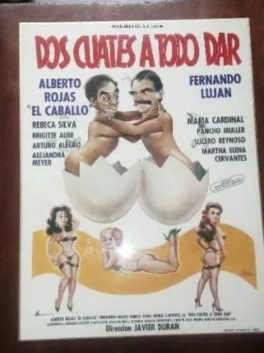 Cuadro Póster Poliéster Dos Cuates A Todo Dar Cine Mexicano