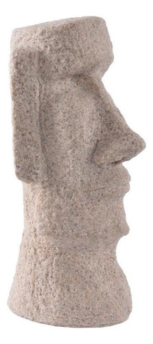 Estátua Moai Esculpida À Mão Escultura De