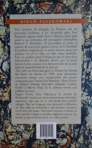 Tesis Sobre Un Homicidio Diego Paszkowski A99 (Usado)
