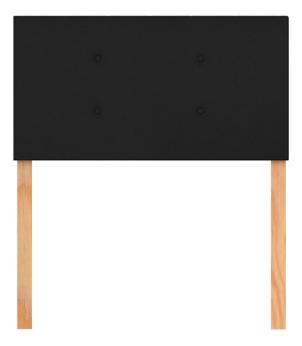 Cabecera Individual Dotico Con Botones 3 En 1 Moderna Color Negro