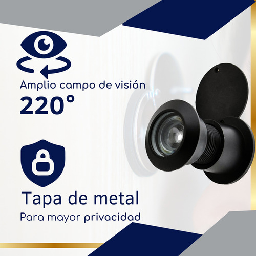 Mirilla De Seguridad Negro Para Puerta ***