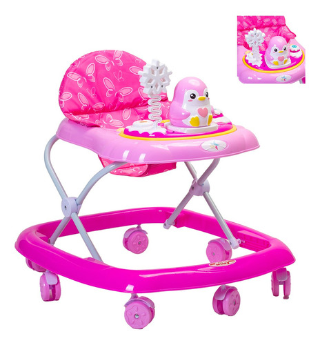 Andadera Para Bebé Starkids N5218 Con Llantas 360° Color Rosa