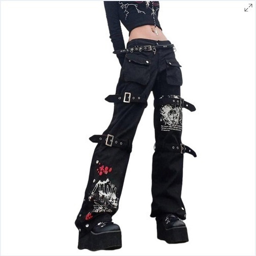 Vaqueros Gothipunk Para Mujer