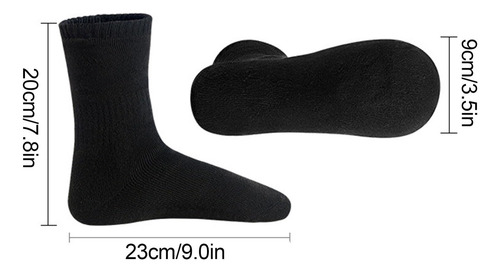 Calcetines Térmicos Eléctricos Usb Recargables Para Invierno Negro Diseño De La Tela Talle